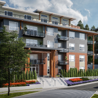 Exterior view of the apartment building at Knox Village